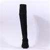 Miss Elastic Hilary Platform Long Boot - Black Suede